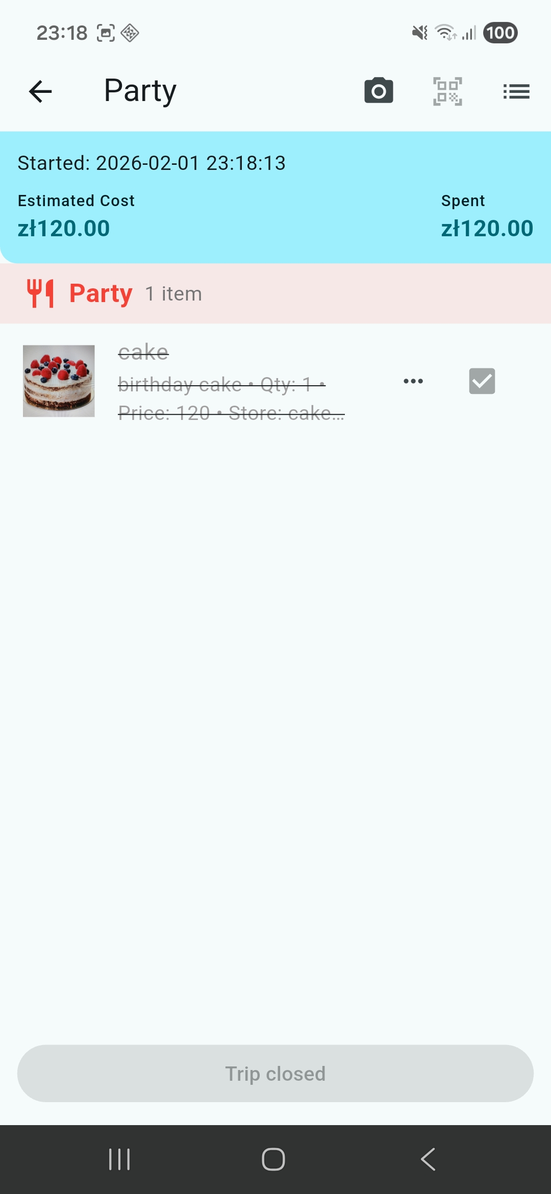 Shopping Trips Feature